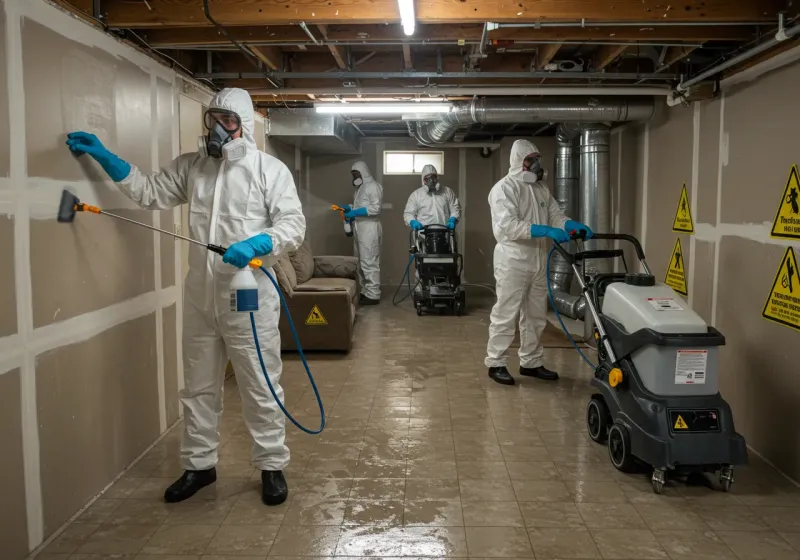 Basement Moisture Removal and Structural Drying process in Honaunau-Napoopoo, HI